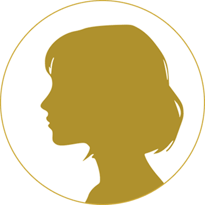 女性の金色の影